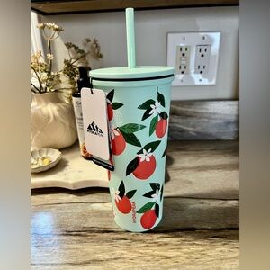 Hydrapeak Artisan collection Mint Green Tumbler with Orange Blossom relief